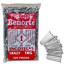 Prego C Cabeça Chata Polido 18x27 1kg 220Un 6,5cm Construção