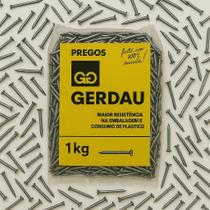 Prego Com Cabeça 17x21 Para obras Gerdau Pacote Com 1kg Prego Com Cabeça 17x21 Para obras Gerdau Pacote Com 1kg