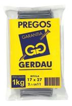 Prego Com Cabeça Gerdau Polido 1kg 17x27