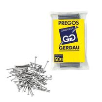Prego Polido Com Cabeça 18x27 3,4mm x 62,1mm 50g Gerdau Prego Polido Com Cabeça 18x27 3,4mm x 62,1mm 50g Gerdau