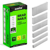 Pregos Brad meite 18GA galvanizados, 6 tamanhos, 6000 peças Pregos Brad meite 18GA galvanizados, 6 tamanhos, 6000 peças