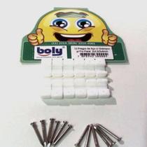 Pregos De Aço Com Grampos Para Fio Paralelo 2x2,5/2x4mm 12 Pçs - Boly - Ref. 004
