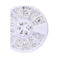 Pregos De Metal Prateado Com 12 Conchas, Estrelas-do-mar E Flocos 3D Para Decoração De Unhas DIY.