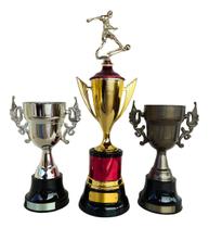 Premiação De Trofeus Primeiro Segundo E Terceiro Futebol
