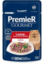 Premier gourmet cães adultos porte pequeno carne, batata doce e brócolis 85g
