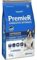 Premierpet Premier Super Premium Ambientes Internos Castrados Cão Adulto - Pequena - Frango/salmão - 12 Kg - Sacola - Se