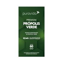 Premium Própolis Extrato de Própolis Verde 60 Cápsulas Puravida