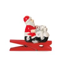 Prendedor 3d Papai Noel Sentado Na Moto Jogo 6 Pcs 1311018