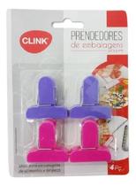 Prendedor Clipes Fecha Sacos Embalagens Utilidade Kit Com 4