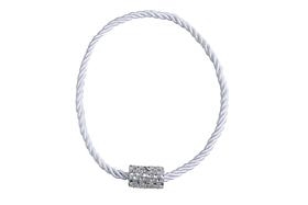 Prendedor Cortina Abraçadeira Strass Moderno Imã Branco 1 PC Prendedor Cortina Abraçadeira Strass Moderno Imã Branco 1 PC