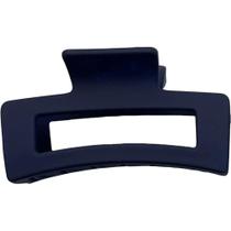Prendedor de Cabelo de Plástico Retangular Fosco Azul Marinho - Tuli