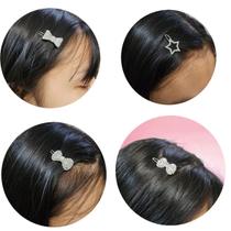 Prendedor De Cabelo Pequeno Kit 4 Unid Metal Strass Franja
