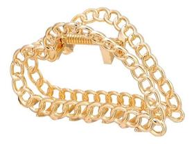 Prendedor De Cabelo Piranha Presilha Coração Corrente Metal