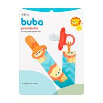 Prendedor De Chupeta Bico Bebê Com Garra Leão Azul - Buba