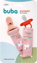 Prendedor De Chupeta Buba +3m Feminino Rosa/Unicórnio 18822