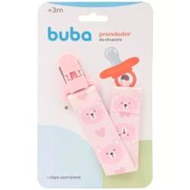 Prendedor De Chupeta Buba Rosa Urso 14494 Prendedor De Chupeta Buba Rosa Urso 14494