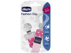 Prendedor de Chupeta Chicco Rosa - Fashion Clip Girl