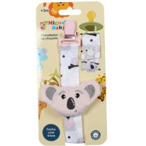 Prendedor de Chupeta Coala Rosa