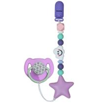 Prendedor de chupeta HELERKOL magnético roxo para bonecas reborn Prendedor de chupeta HELERKOL magnético roxo para bonecas reborn