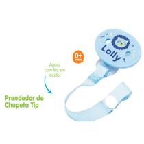 Prendedor de chupeta lolly rn azul bebe menino tecido