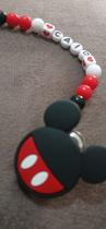 Prendedor de Chupetas Mickey Mouse - Com personalização do nome