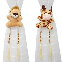 Prendedor De Cortina Infantil Safari Amarrador Para Quarto Prendedor De Cortina Infantil Safari Amarrador Para Quarto