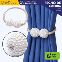 Prendedor de Cortina Magnético com Pérolas Luxo Fecho Decorativo com Imã Elegante e Prático CHAI