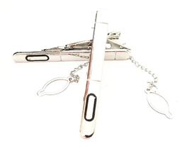 Prendedor de Gravata Metal e Detalhe Esmaltado