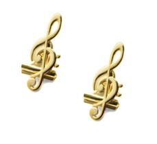 Prendedor de Hinário / Partituras Clave de Sol Par - Flash de Ouro