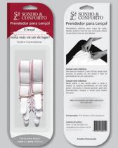 Prendedor De Lençol Cama Elástico Branco Kit C/ 4