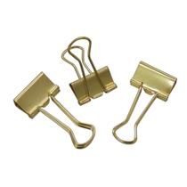 Prendedor de Papel 19mm Dourado 12 Unidades