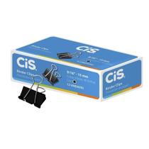Prendedor de Papel Binder 15mm Caixa c/ 12 Unidades até 40 Folhas Cis