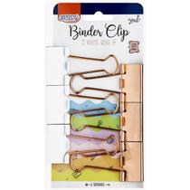 Prendedor de papel binder 25mm bco/rose gold c/6 - BRW Prendedor de papel binder 25mm bco/rose gold c/6 - BRW