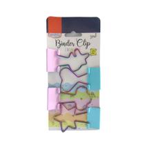 Prendedor de Papel Binder Clip 25mm Rainbow Formatos BRW 4un