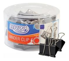 Prendedor De Papel Binder Clip 41mm Brw Caixa Com 24un