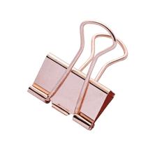 Prendedor De Papel Binder em Metal Rose Gold Ouro 25mm