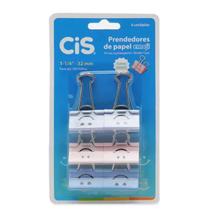 Prendedor de papel binder Emoji tons pastel 32mm c/06 Unid Cis Prendedor de papel binder Emoji tons pastel 32mm c/06 Unid Cis