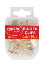 Prendedor De Papel Clips Binder 19mm Ouro Molin