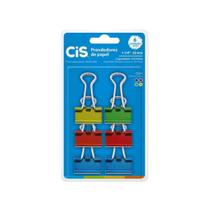 Prendedor de Papel Color CIS 32mm com 6 unidades