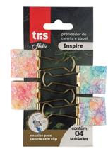 Prendedor de Papel e Caneta Holic Mineral C/4 Tris