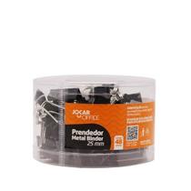 Prendedor De Papel Jocar Binder 25Mm Preto