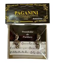Prendedor de Partitura Clipets Clave de Sol Cromado Paganini