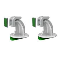 Prendedor de porta magnético adesivo para porta pivotante Branco - 2 unidades Prendedor de porta magnético adesivo para porta pivotante Branco - 2 unidades