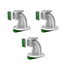 Prendedor de porta magnético adesivo para porta pivotante Branco - 3 unidades