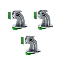 Prendedor de porta magnético adesivo para porta pivotante Cromado - 3 unidades