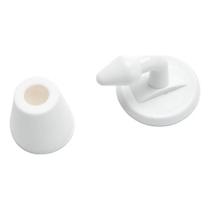 Prendedor De Porta Trava Aparador Peso Calço Fixador Adesivo Cor Cinza e Branco