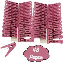 Prendedor de Roupa 48 Peças Plástico Resistente Pregador Varal Rosa Prendedor de Roupa 48 Peças Plástico Resistente Pregador Varal Rosa