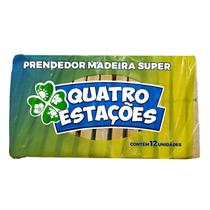 Prendedor de Roupa de Madeira Multiuso Clássico Marron Grande Resistente Sustentável Durável Unidade