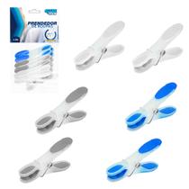 Prendedor de roupa de plastico com ponta emborrachada clean tech premium com 6 pecas 8,2x1,6cm Prendedor de roupa de plastico com ponta emborrachada clean tech premium com 6 pecas 8,2x1,6cm