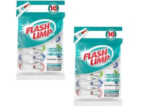 Prendedor de roupa e embalagens emborrachado kit 2un c/10